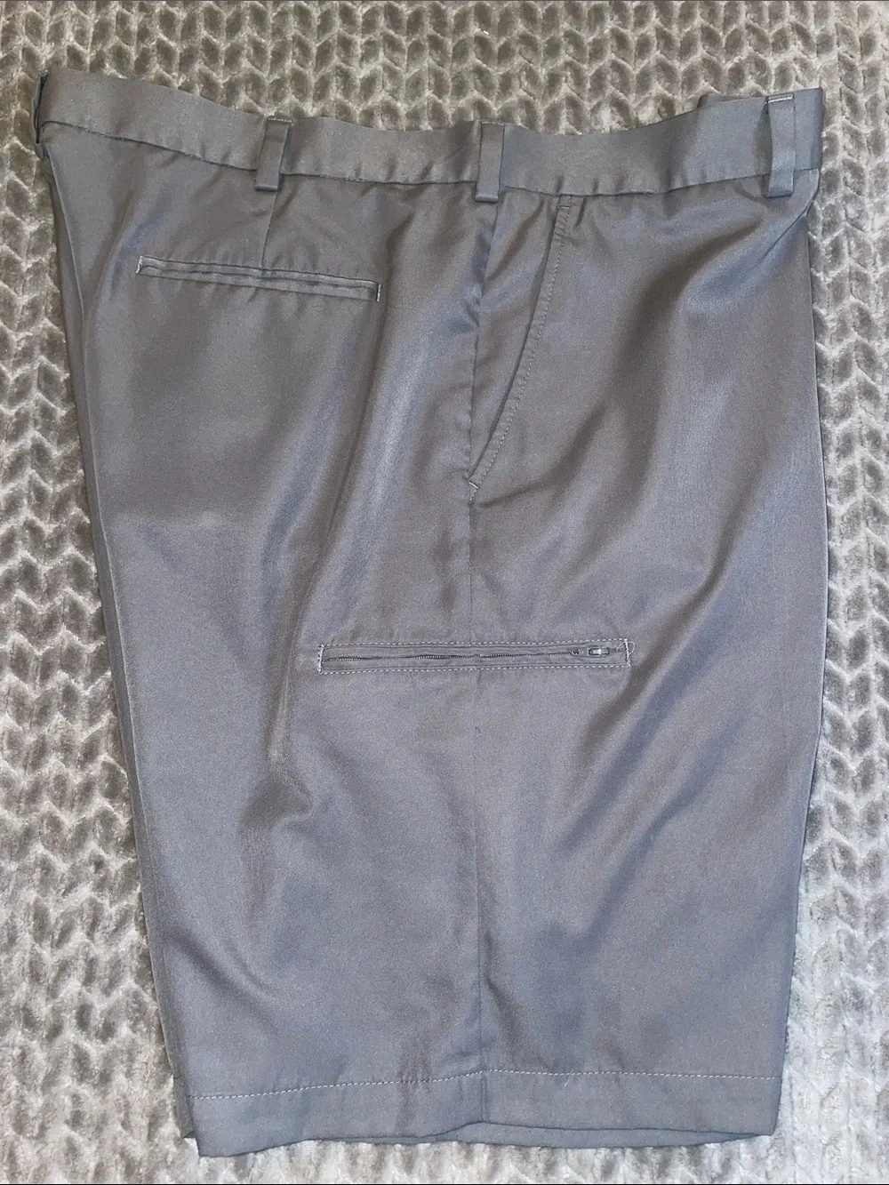 GrandSlam Mens Gray Golf Shorts Size 42 Flat Front Performance Casual